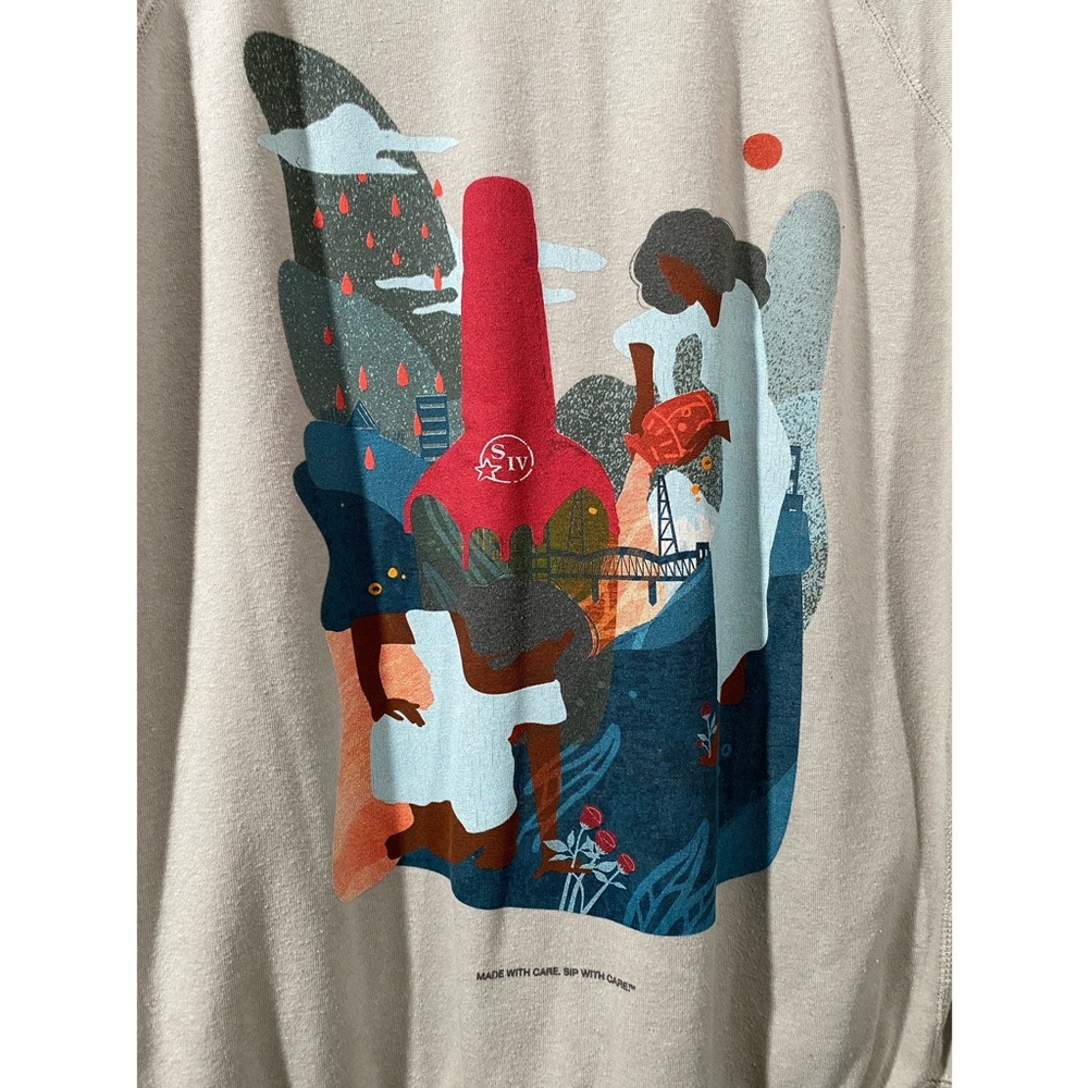 Maker's Mark x Remarkable Portland Art Sweatshirt in Size Large Gray Colorful - Picture 2 of 8